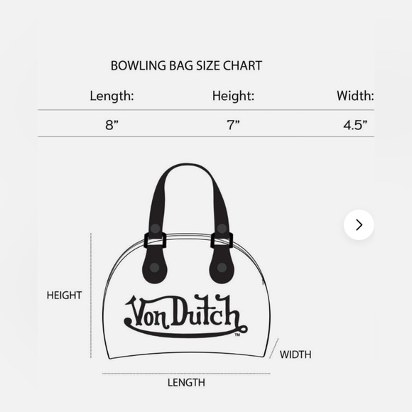 Von Dutch Red & White Bowler Bag NWT - Picture 7 of 9